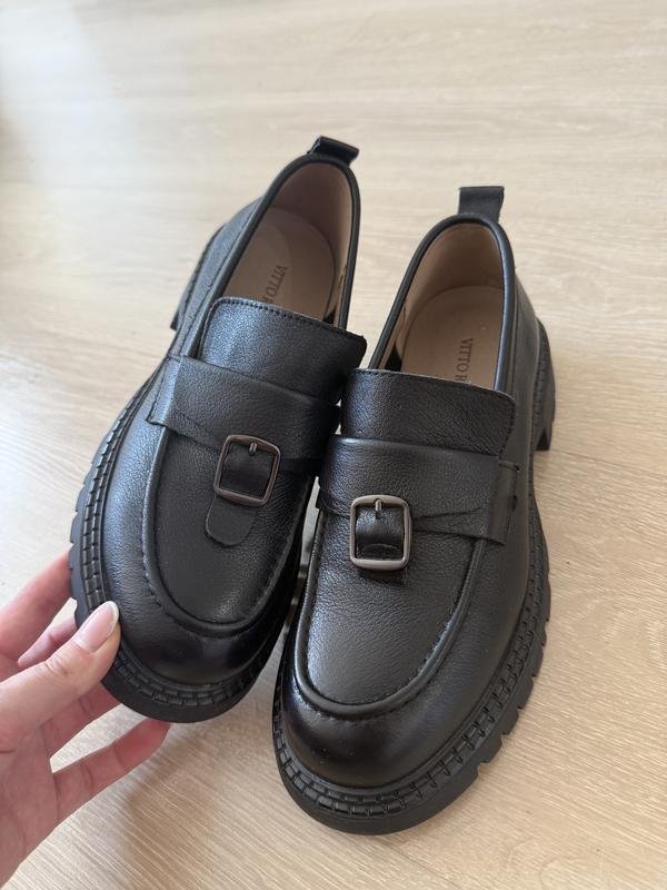 Femme Vitto Rossi Mocassins Noir Cuir 38