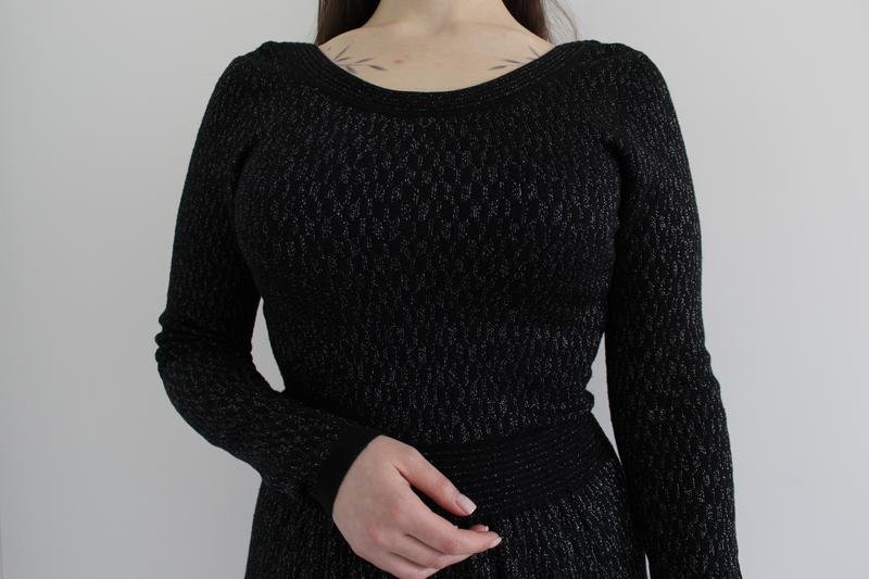 Women Sandro Paris Dress Black Cotton M