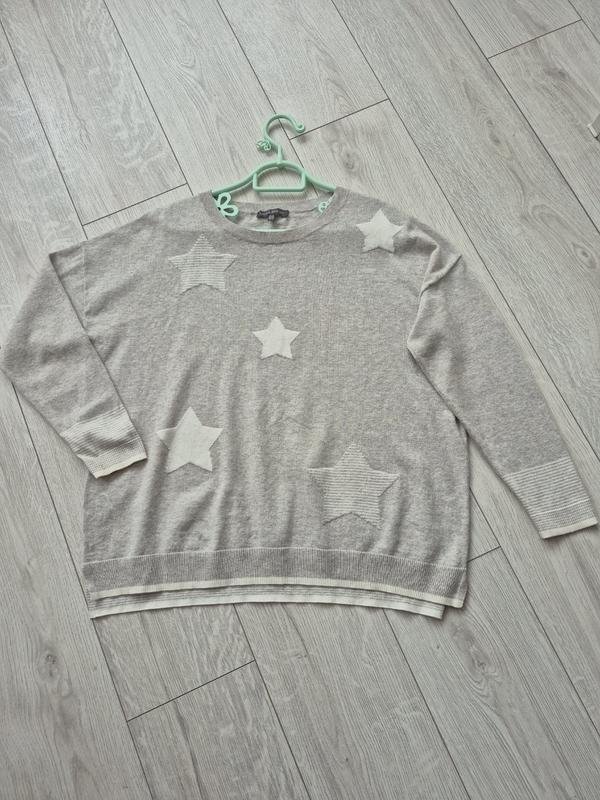 Femme Laura Ashley Pull Gris Coton L