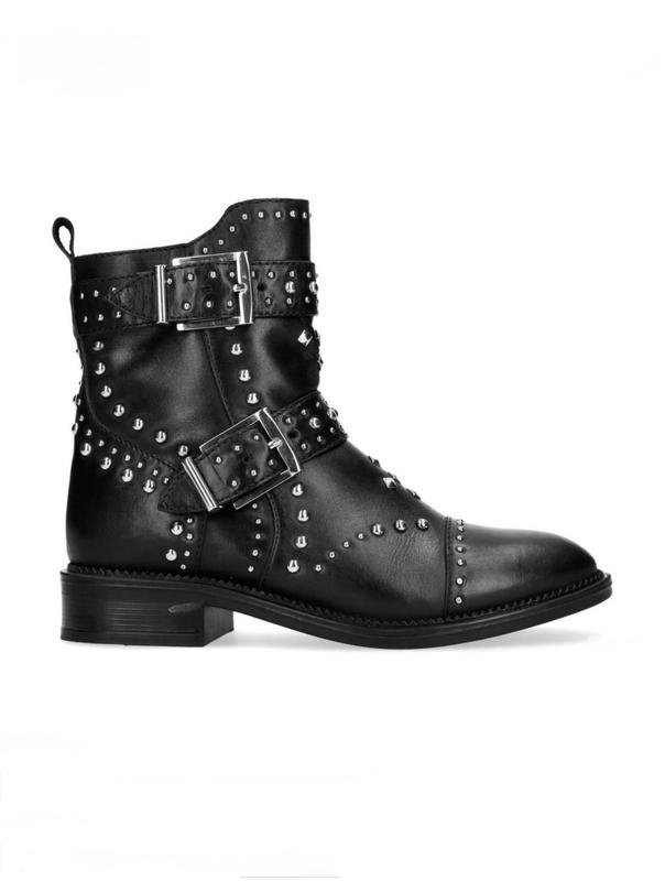 Женские OXMOX Ботинки Чёрные Кожа 39