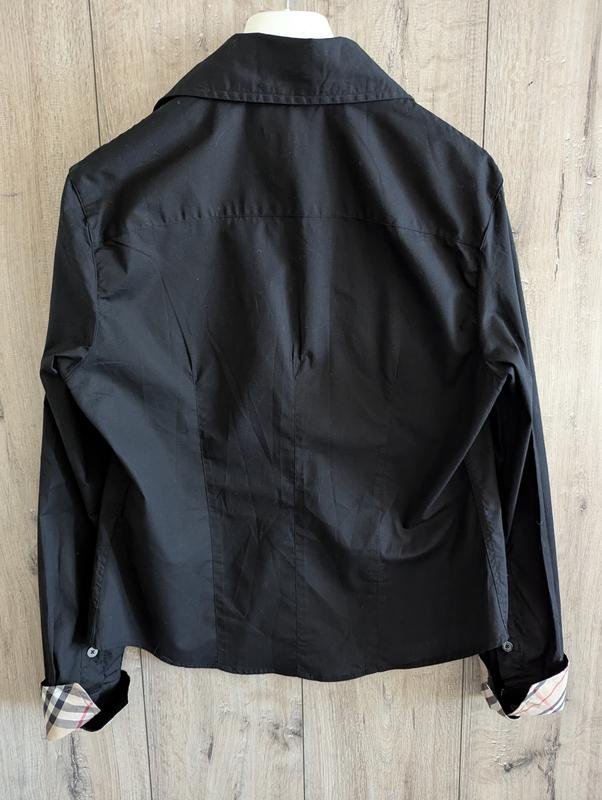 Damen Burberry Hemd Schwarz Baumwolle L