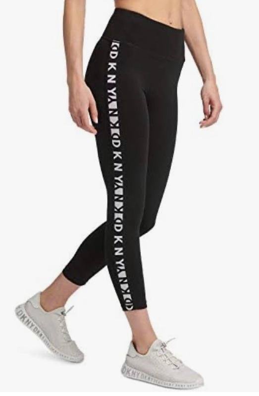 Damen DKNY Leggings Schwarz Baumwolle M