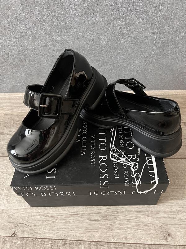 Femme Vitto Rossi Talons Noir Cuir Verni 37