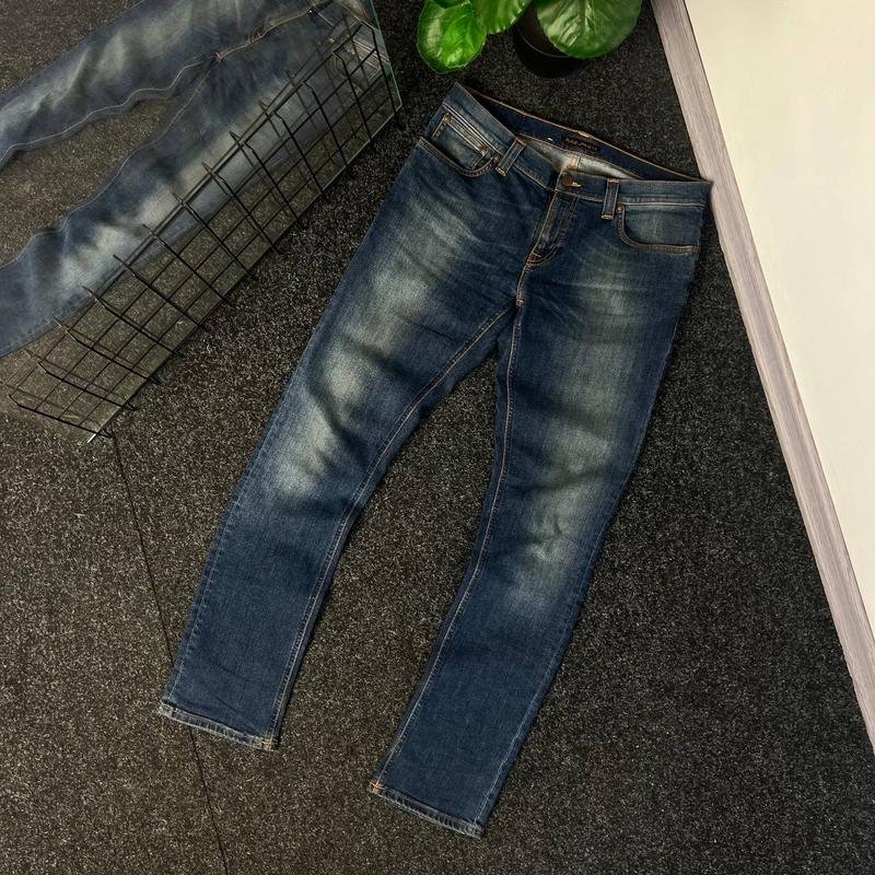Мужской Nudie Jeans Джинсы Тёмно-синий Джинс 31