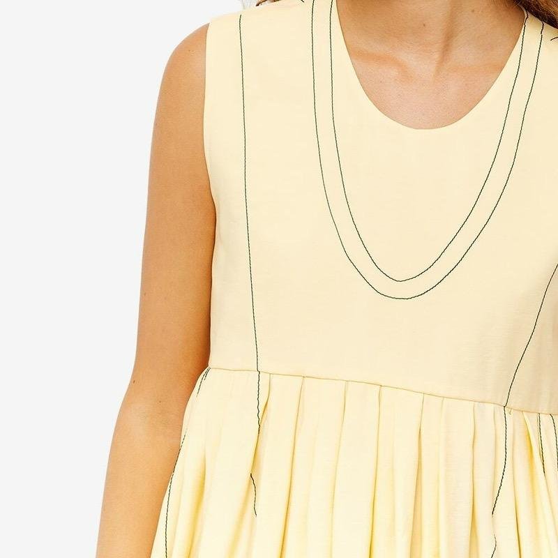 Women Jil Sander Dress Yellow Viscose M