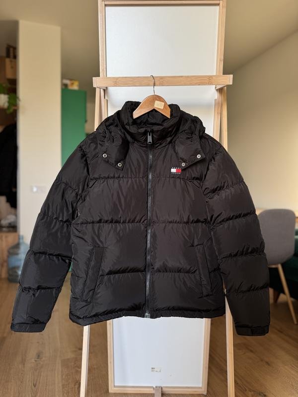 Женский Tommy Jeans Пуховик Чёрный 70% Утиный Пух