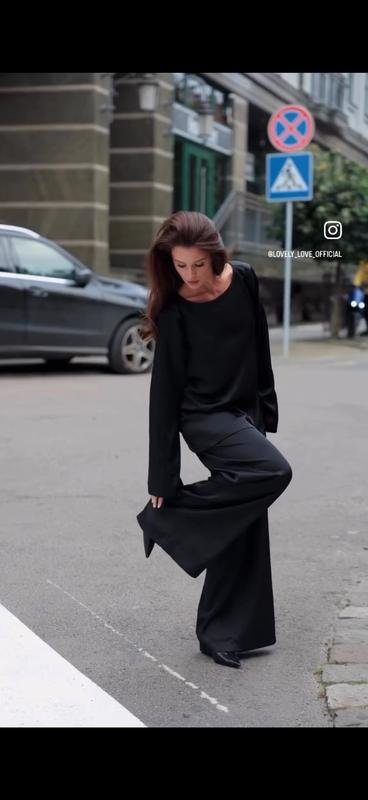 Damen Lovely Love Anzug Schwarz Seide XL