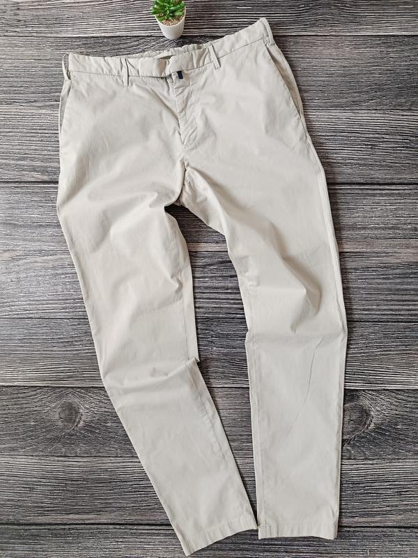 Uomo Incotex Pantaloni Argento Elastan 46