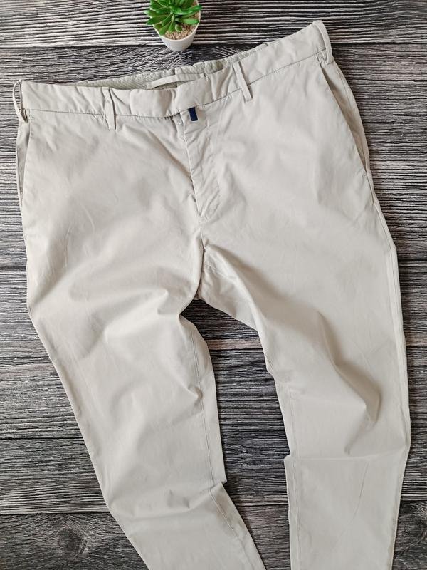 Uomo Incotex Pantaloni Argento Elastan 46
