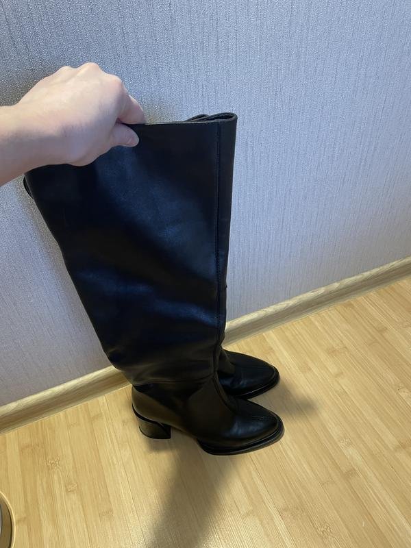 Women Vitto Rossi Knee-High Boots Black Leather 37