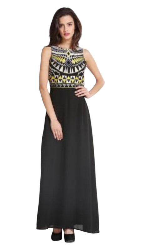 Femme Missguided Robe Noir Chiffon M