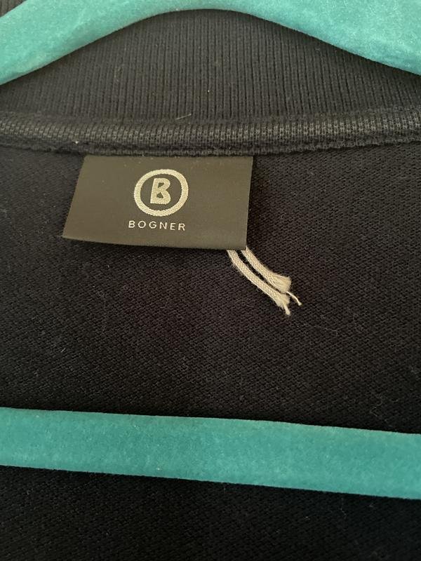 Femme Bogner Robe Bleu Marine Tricot 48