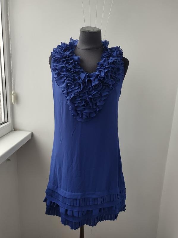 Women Ted Baker Dress Navy Polyester M