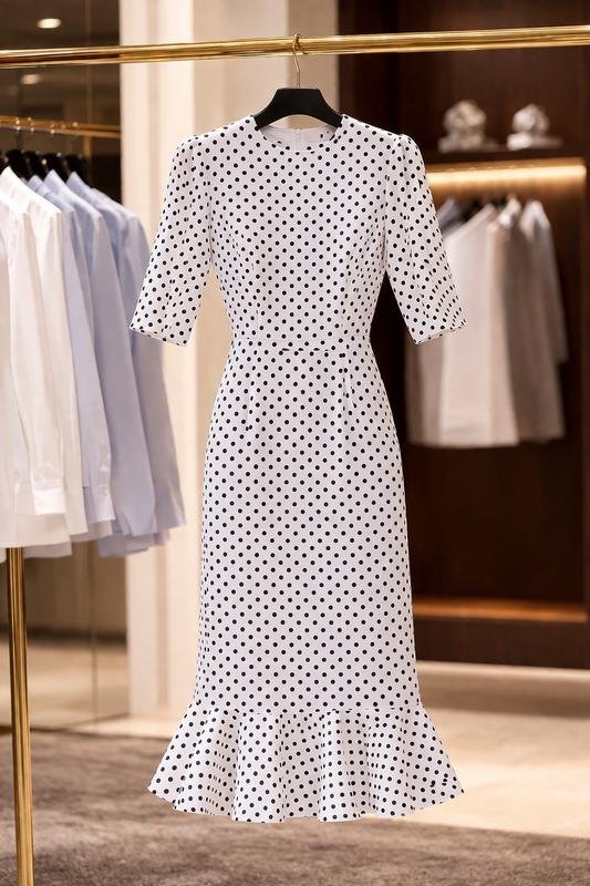 Сукня міді в горошок плаття платье біле чорне max mara imperial ace