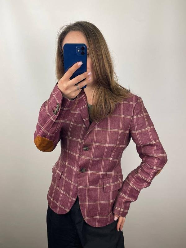 Женский Gant Пиджак Бордовый Лен M