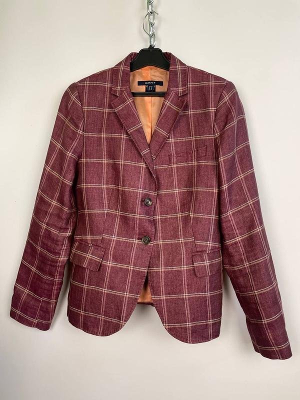 Donna Gant Blazer Borgogna Lino M