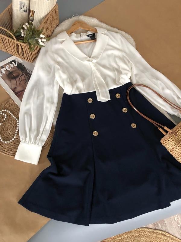 Damen DKNY Kleid Weiß Polyester M