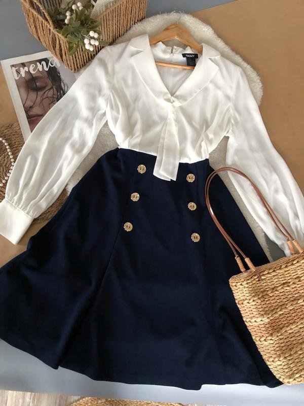 Damen DKNY Kleid Weiß Polyester M