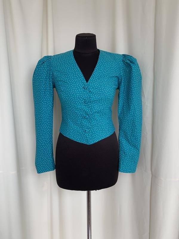 Femme Laura Ashley Veste Turquoise Coton M