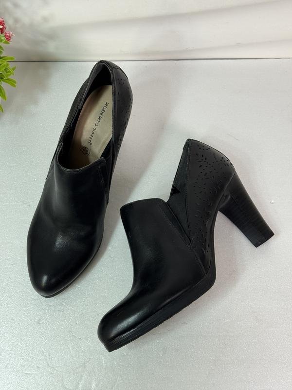Women Roberto Santi Ankle Boots Black Leather 38