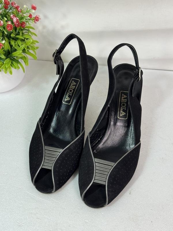 Damen Arola Absatzschuhe Schwarz Leder 37