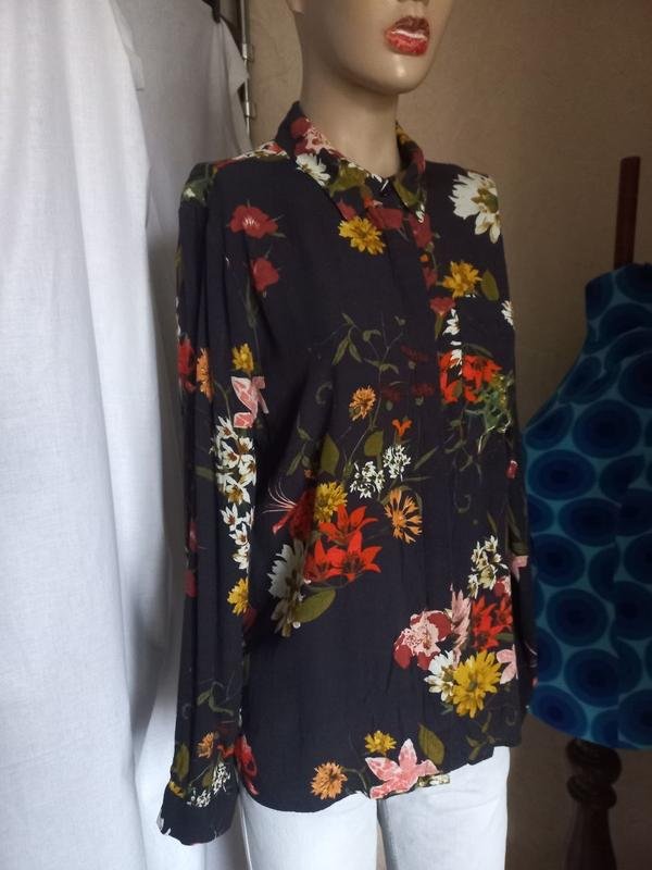 Donna Gestuz Camicia Nera Viscosa 46