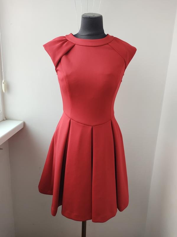 Women Ted Baker Dress Red Polyester M