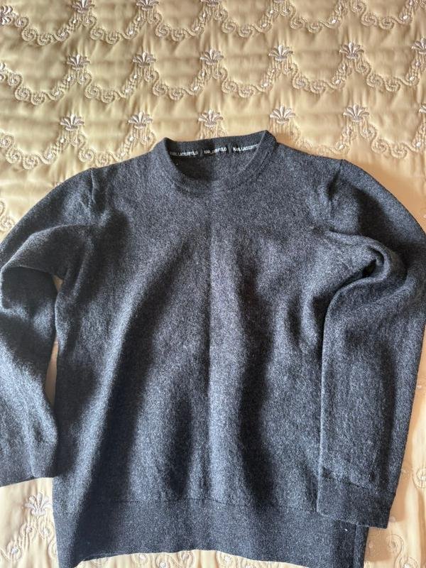 Damen Karl Lagerfeld Pullover Grau Wolle XS