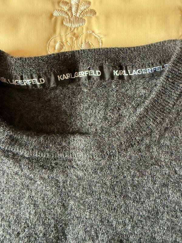 Damen Karl Lagerfeld Pullover Grau Wolle XS