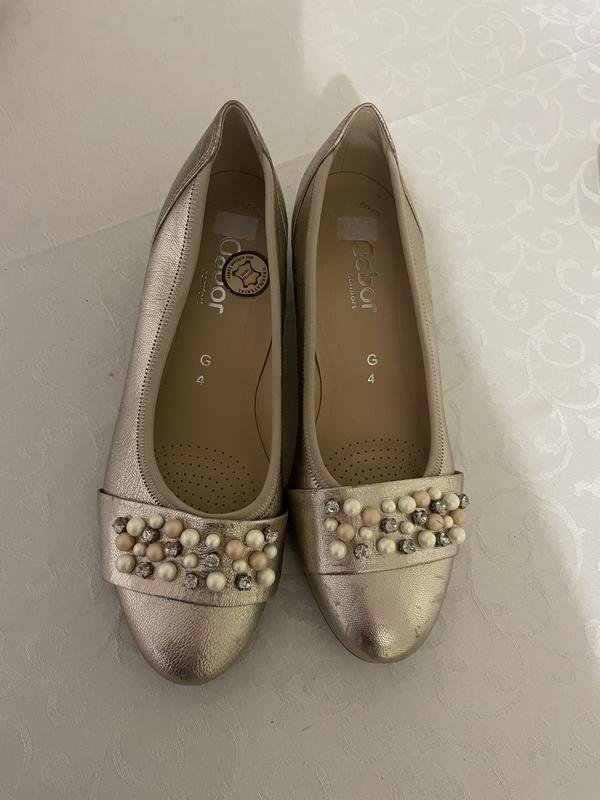 Women Gabor Heels Gold Leather 36.5