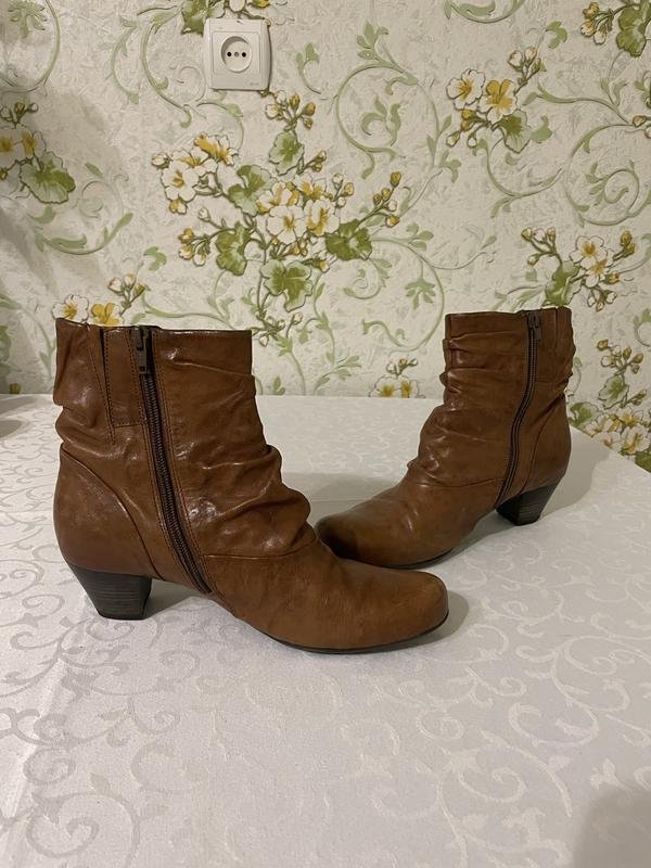 Women Gabor Boots Brown Leather 38.5