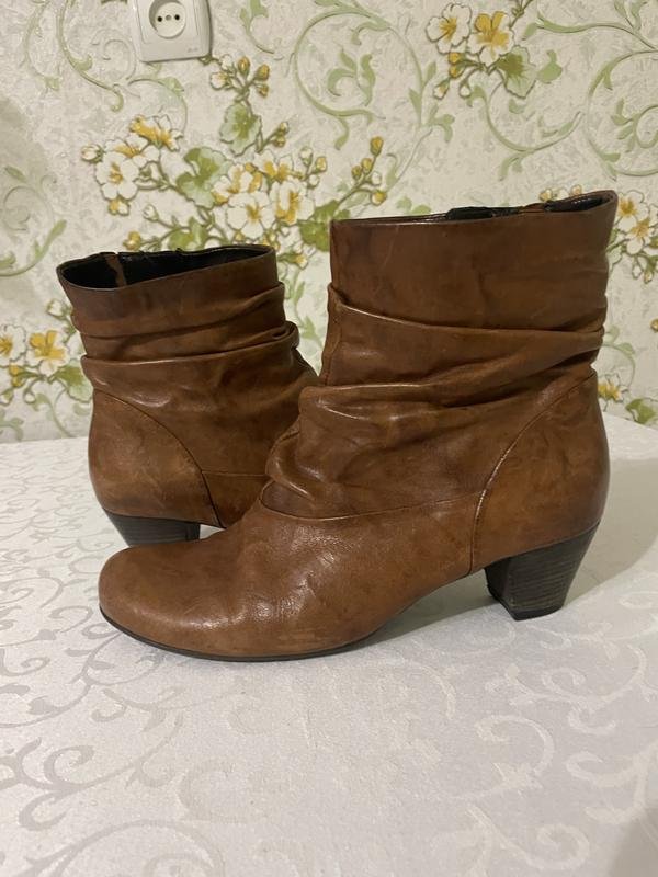 Women Gabor Boots Brown Leather 38.5