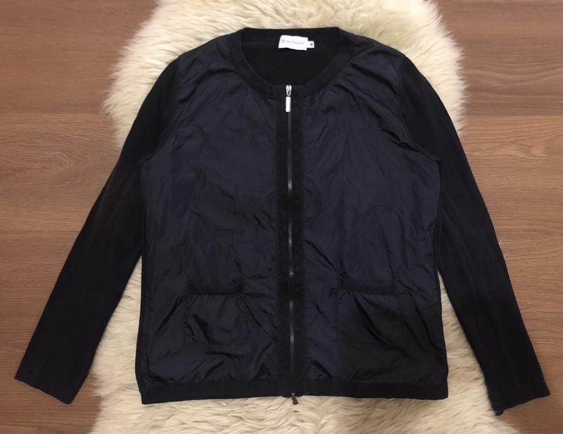 Donna Moncler Maglione Blu Navy Nylon M
