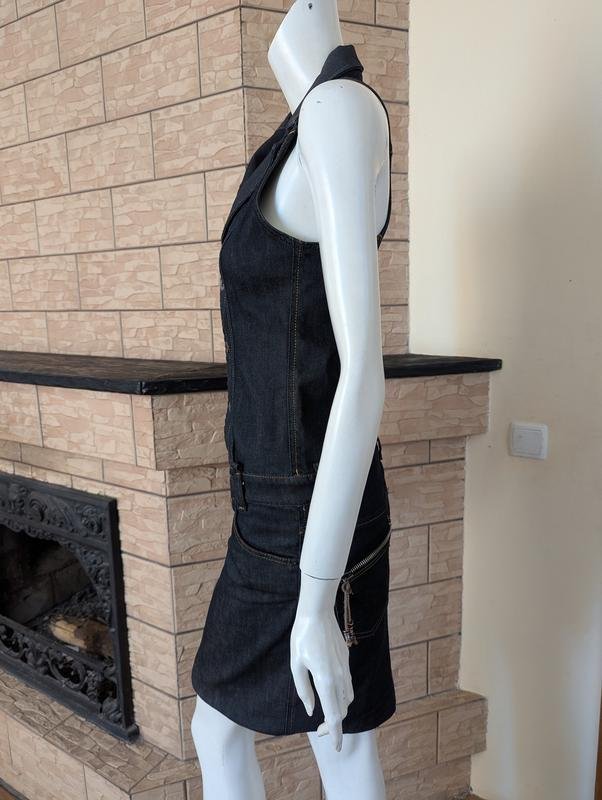 Damen Diesel Kleid Schwarz Baumwolle S