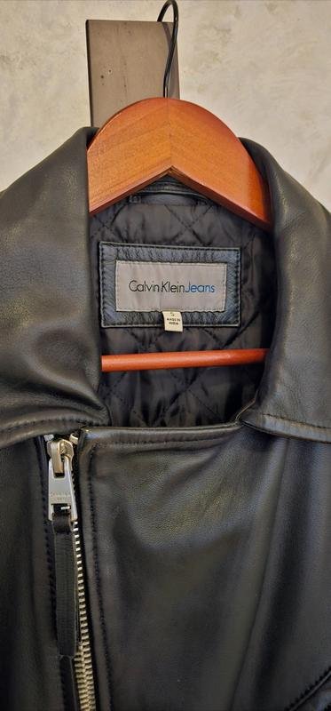 Женская Calvin Klein Куртка Чёрная Кожа S