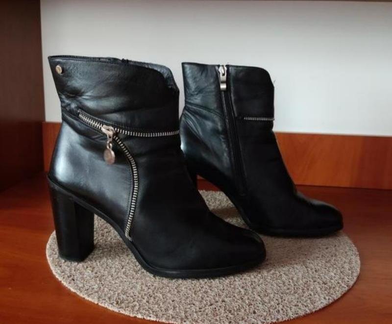 Женские VENEZIA Ботильоны Чёрные Кожа 39