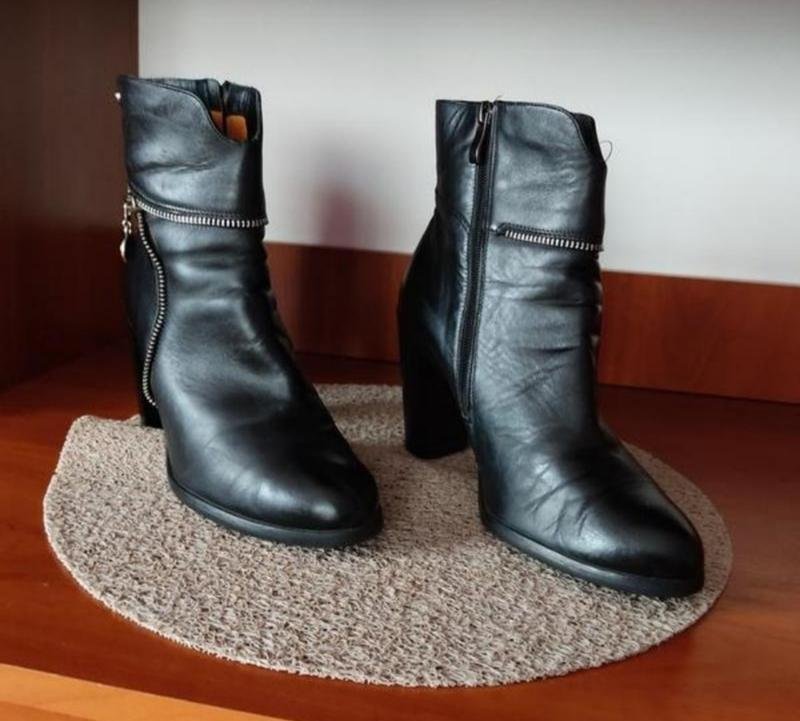 Женские VENEZIA Ботильоны Чёрные Кожа 39