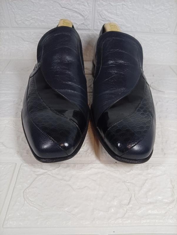 Homme Barker Chaussures Bleu Marine Cuir 43