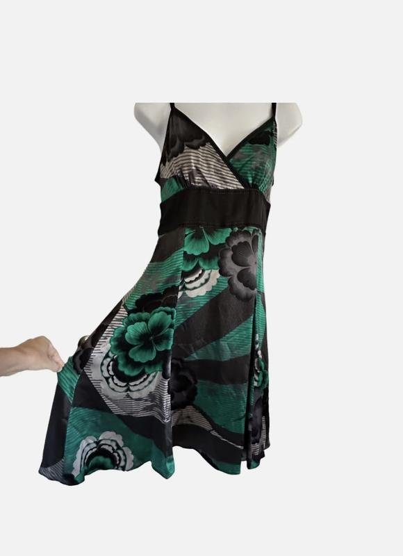 Damen Ted Baker Kleid Schwarz Seide XS