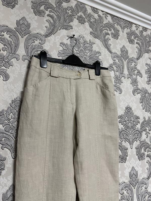 Donna Max Mara Pantaloni Beige Lino M