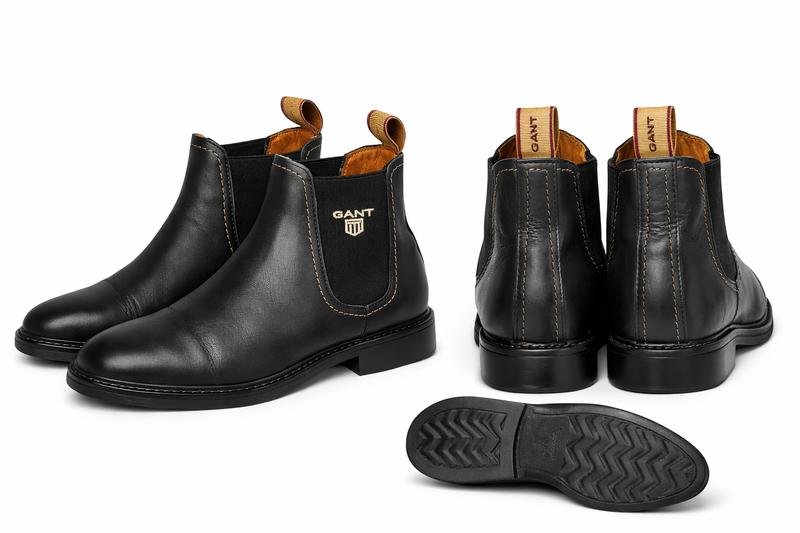 Damen Gant Stiefel Schwarz Leder 36