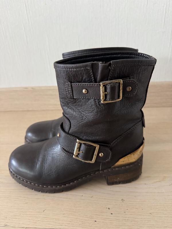 Damen Love Moschino Stiefel Braun Leder 36
