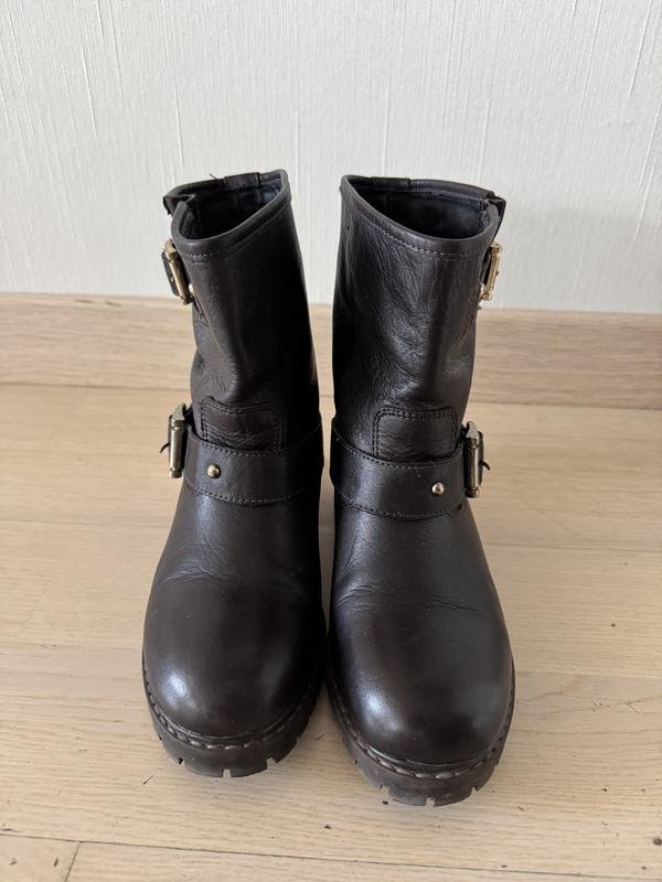 Damen Love Moschino Stiefel Braun Leder 36