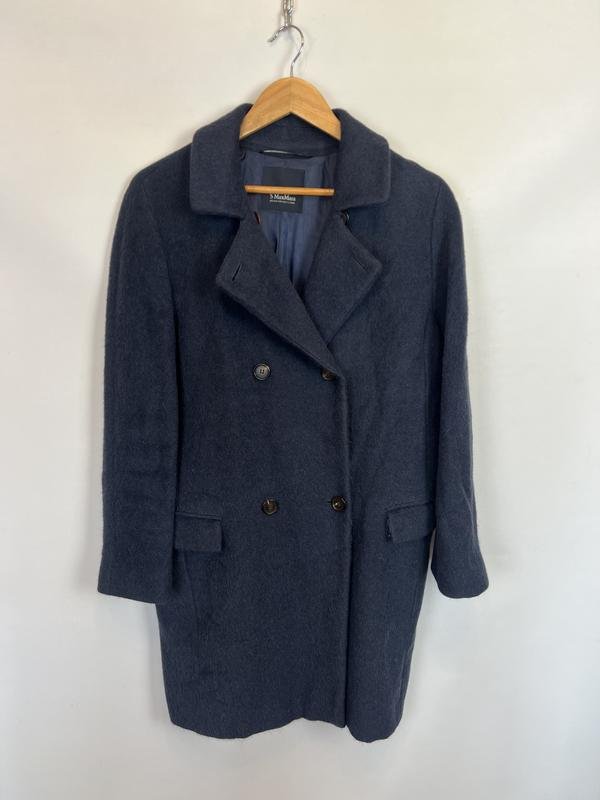 Donna Max Mara Cappotto Blu Navy L
