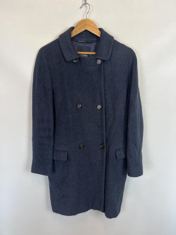 Donna Max Mara Cappotto Blu Navy L