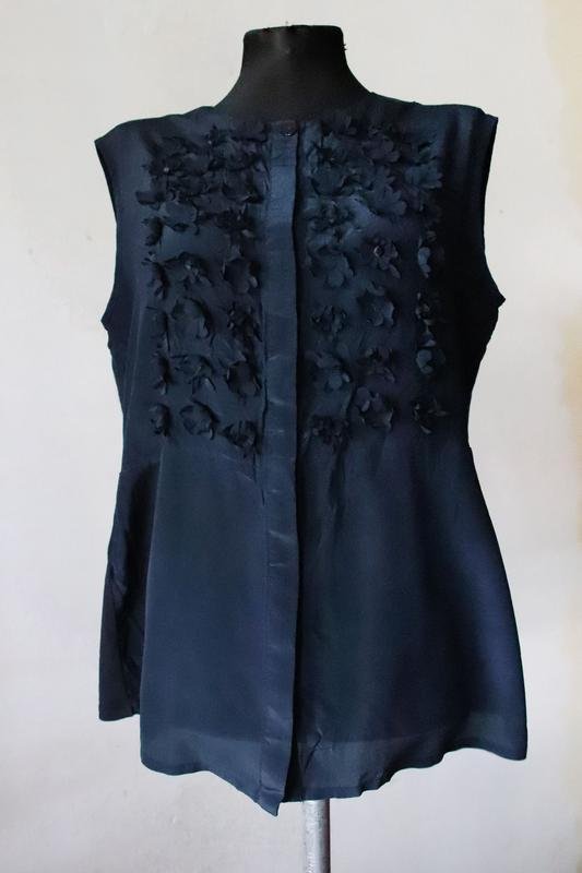 Donna Max Mara Camicia Blu Navy Maglia M