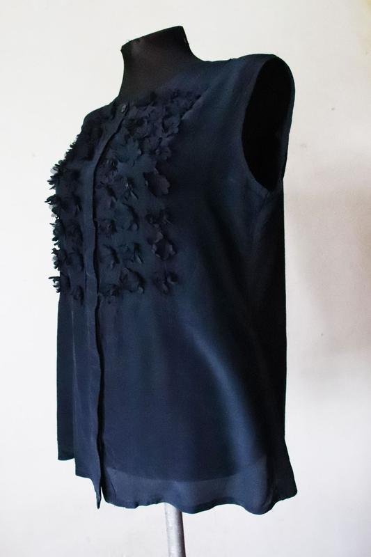 Donna Max Mara Camicia Blu Navy Maglia M