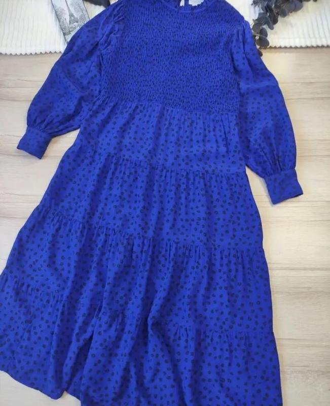 Femme Monsoon Robe Bleu Marine Viscose XL