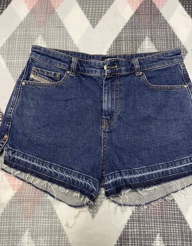 Damen Diesel Shorts Marineblau Baumwolle S