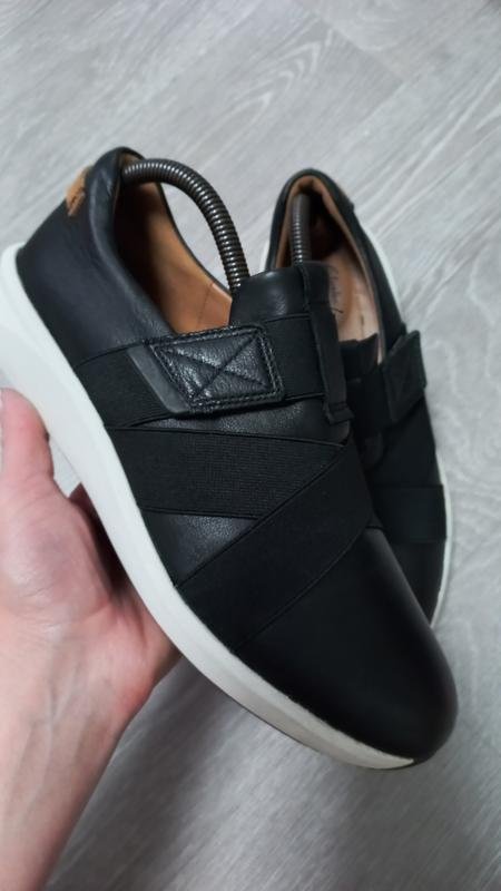 Women Clarks Heels Black Leather 40